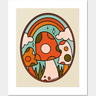 Stained Glass Mushroom Posters and Art